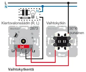 Valonsäädin Hager S.1 - VALONSÄÄDIN S.1 2873 20-500W RL/LED UR