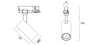 Kohdevalaisin Sylvania Pixo - KOHDEVALAISIN PIXO SMALL 14W 1650LM 940 WH