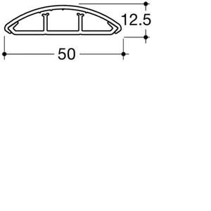 Kynnyslista Hager electraplan.AK - KYNNYSLISTA ELECTRAPLAN.AK AKA50120 PVC/AL 12x50x2000 AN