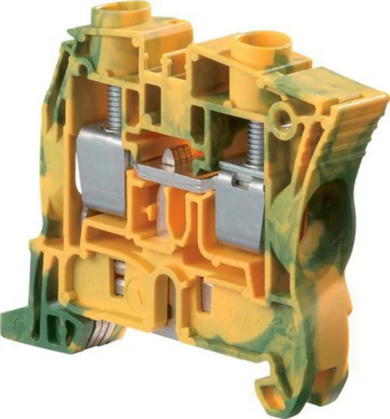 Maadoitusliitin TE / ABB Entrelec -liittimet VIHREÄ/KELT., LEV:10MM, JOHTO