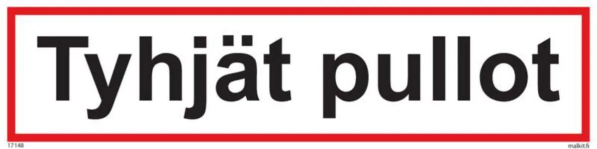 Merkintätarra Malkit Paloala TYHJÄT PULLOT 400X100