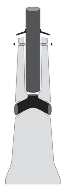 Pylväsjalusta (kiinnitys säätöpulteilla) Lujabetoni RBJ RBJ-4B 4 (100-143MM)4 PULTILLA