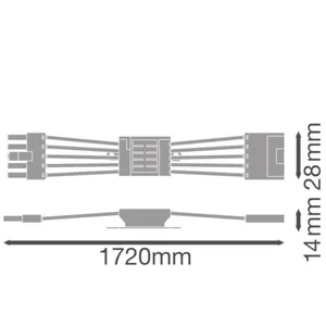 Sähköinen lisätarvike Ledvance Linear IndiviLED - SÄHKÖINEN LISÄTARVIKE LEDVANCE LN INV 1500 THROUGHWIRING KIT
