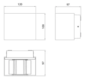 Seinävalaisin ulko Airam Brick Double - SEINÄVAL ULKO BRICK DOUBLE IP65 IK06 10W/930 PCC WH