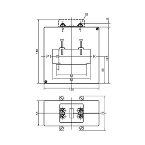 Virtamuuntaja kiinteä S.T.E Strumenti TC80 0,5 - VIRTAMUUNTAJA KIINTEÄ STE TC80 LK 0,5 2500/5A 60VA