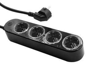 Älypistorasia jatkojohdolla Shelly Power Strip GEN4 - ÄLYPISTORASIA SHELLY POWER STRIP GEN4 BLACK