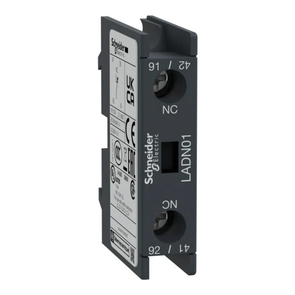 Apukosketin Schneider Electric TeSys LAD - APUKOSKETIN TESYS LADN01, PÄÄLLE 0S+1A