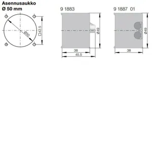 Kojerasia Hager Integro Flow - KOJERASIA INTEGRO FLOW 1-OS D49mm S=38mm HAR
