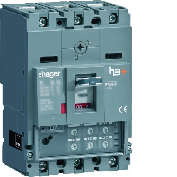 Kompaktikatkaisija Hager h3+ LSI P160 3N 160A 25KA