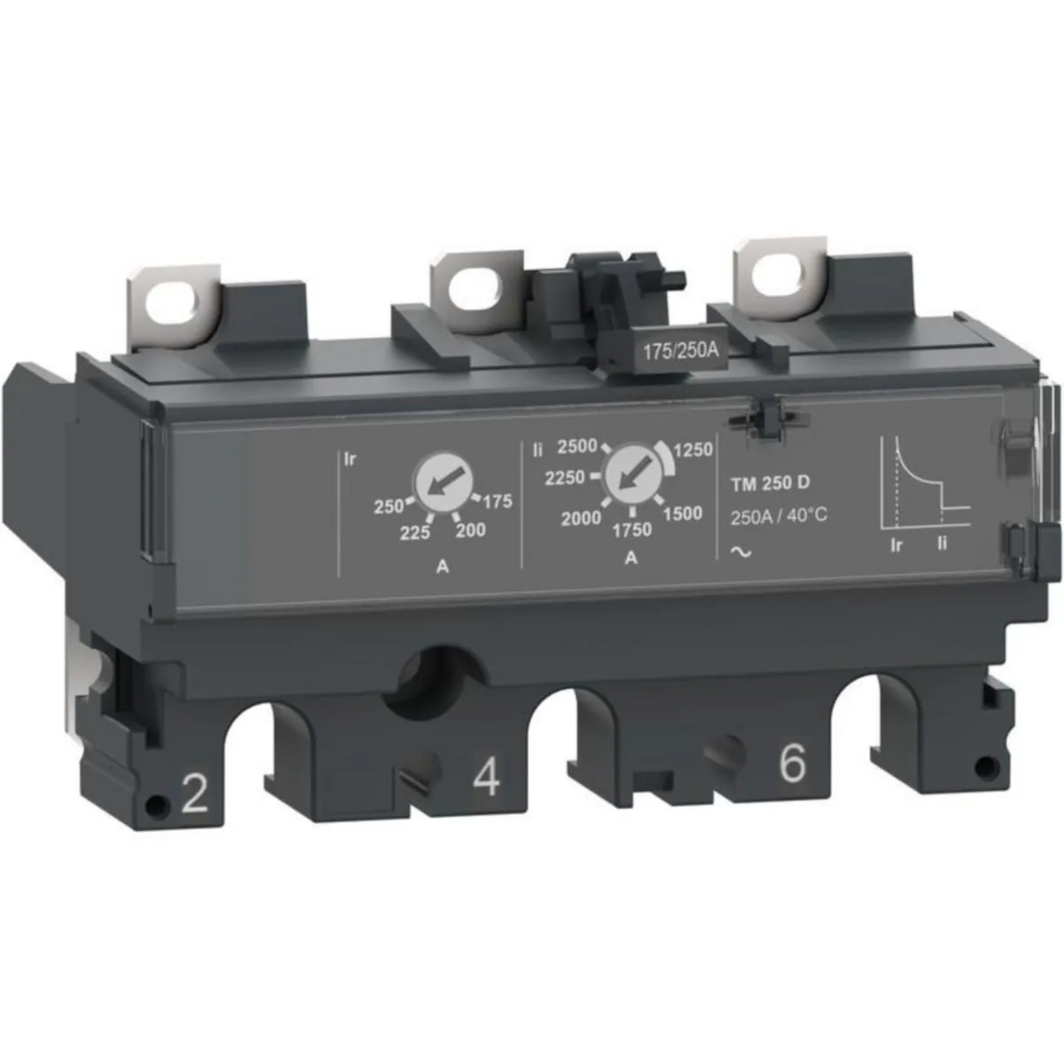 Kompaktikatkaisijan suojarele Schneider Electric ComPactT TM...D 3P TM200D 200A 3P3D NSX250