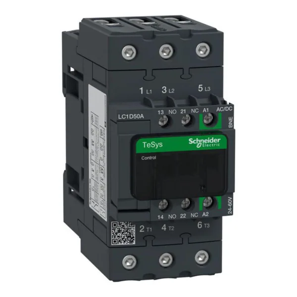 Kontaktori Schneider Electric TeSys D Green LC1D50ABNE 50A 3S 1S1A 24-60V