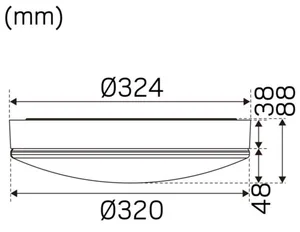 Pinta-asennusvalaisin Hide-a-lite Moon E27 - PINTA-ASENNUSVALAISIN MOON IP44 IK04 E27 320mm WH