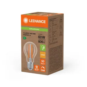 Vakiolamppu Ledvance Super-Efficient - VAKIOLAMPPU SUPER-EFFICIENT CLA 4W/827 806 E27 DIM CL ELA