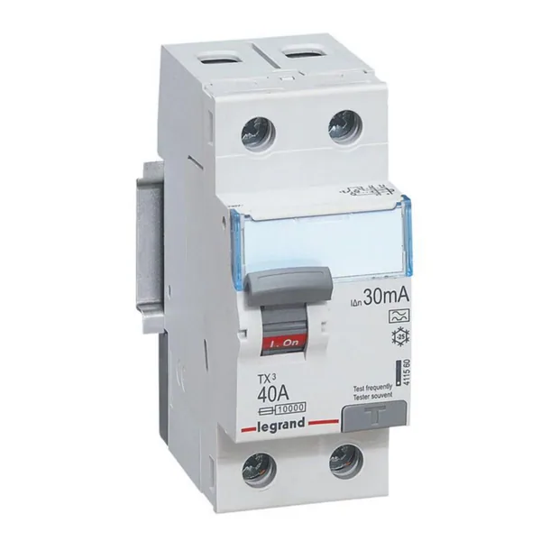Vikavirtasuojakytkin Legrand 30mA TX3 VVSK, 2-NAP. 40A