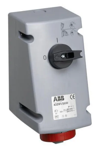 Voimapistorasia Amphenol Critical & Safe 6H, 32A, IP67, 3P+E, KL