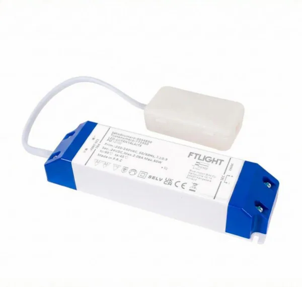 Elektroninen liitäntälaite FTLight kytkentäboksilla 50W 24V IP20