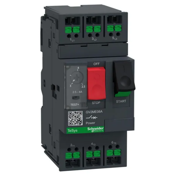 Moottorinsuojakatkaisija Schneider Electric TeSys 3P AC3 2,5-4A, SNAP-IN