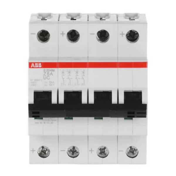 Johdonsuojakatkaisija ABB S200MUC 4-pole Z-char. 6A