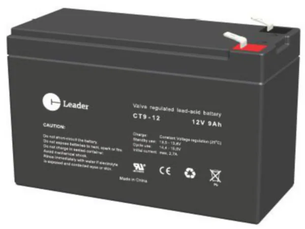 Suljettu lyijyakku (AGM) yleiskäyttöön CT-Leader CT9-12 12V/9.0AH T2-NAPA