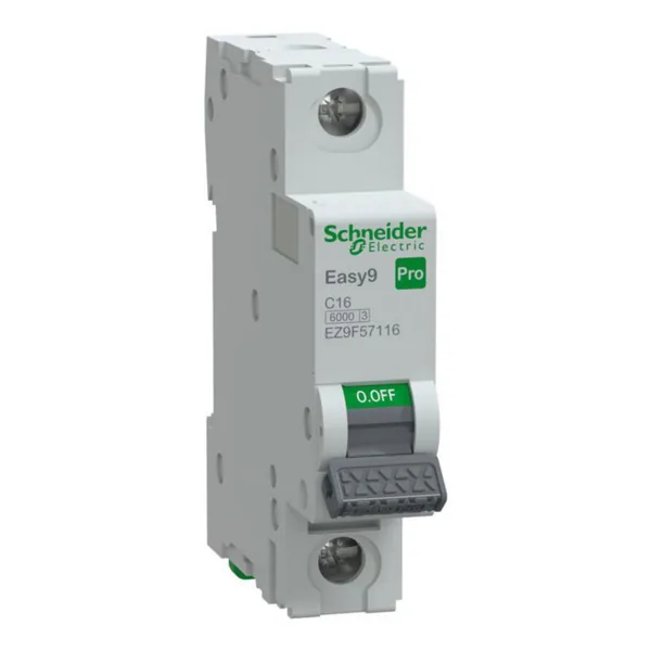 Johdonsuojakatkaisija Schneider Electric Easy9 C-käyrä 1-nap 6kA MCB 1C16