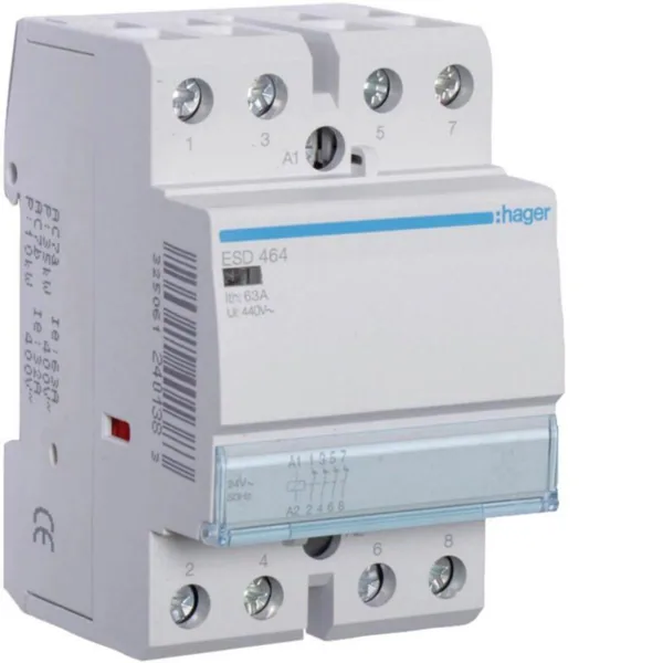 Kontaktori Hager ESD464 4a 63A k.24VAC