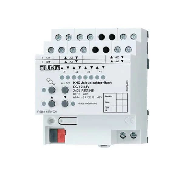 Lähtöyksikkö verho Ensto Jung KNX VERHOMOOTTORIOH4XDC12-48V