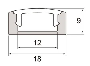 Mekaaninen lisätarvike Airam Pro Slimline - MEKAANINEN LISÄTARV. SLIMLINE ALUMIINIPROFIILI KIT 2M PCO