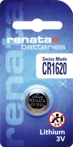 Paristo nappi lithium Renata CR1620/BP1 3V/68mAh BLISTER