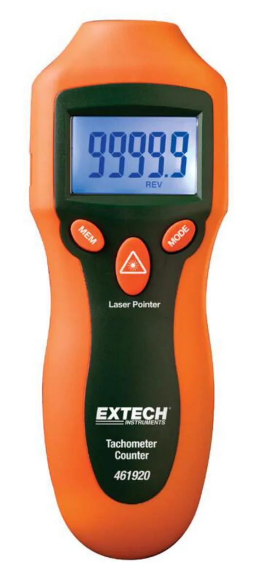 Pyörimisnopeusmittari 461920 Extech - PYÖRIMISNOPEUSMITTARI EXTECH LASER TAKOMETRI 2-99999 RPM