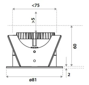 Alasvalo Illuxtron Strada - ALASVALO ILLUXTRON STRADA 75 HV-FD 800Lm 3K 40° VA/KU