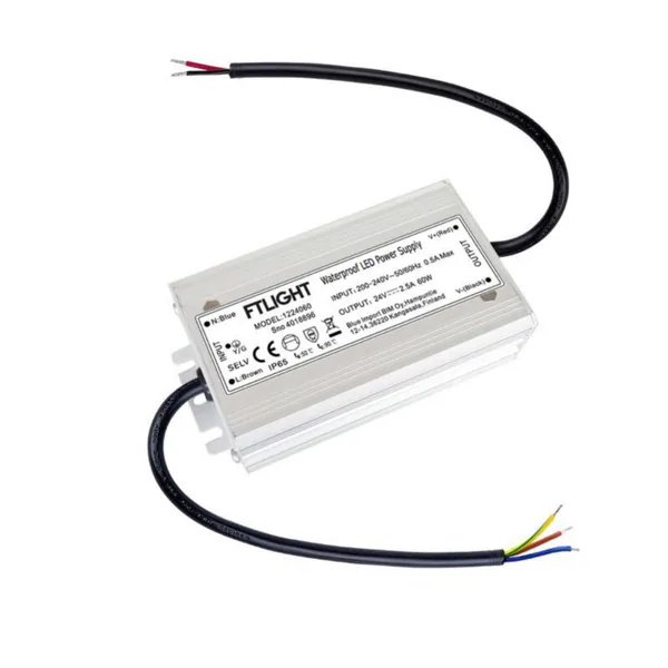 Elektroninen liitäntälaite FTLight IP65 24V, 60W