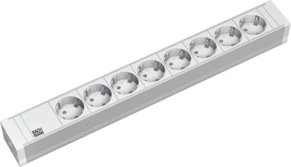 Jatkopistorasia Bachmann 19" PDU BASIC >1U, 8 X PR PVC