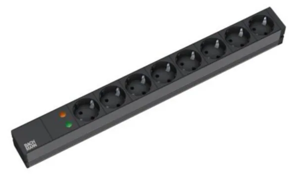 Jatkopistorasia Bachmann 19" PDU 8 X PR +YLIJ.S MUSTA