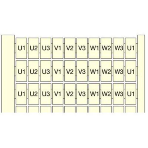Johdinmerkki TE / ABB Entrelec -liittimet 6MM, 1X (1-100), VER