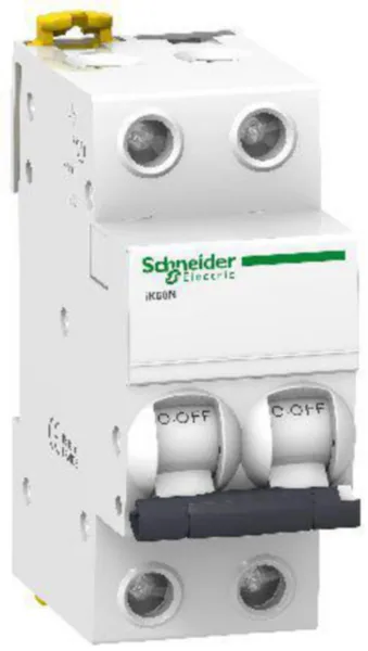 Johdonsuojakatkaisija Schneider Electric Acti 9 C-käyrä 2-nap 6kA IK60N 2x4A/C/6kA
