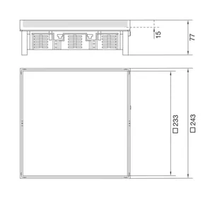 Lattiarasian kansi Hager Electraplan.VE-EE EKQ - LATTIAR. KAN ELECTRAPLAN.VE-EE EKQ122 RST 243X243 UMPI 15MM