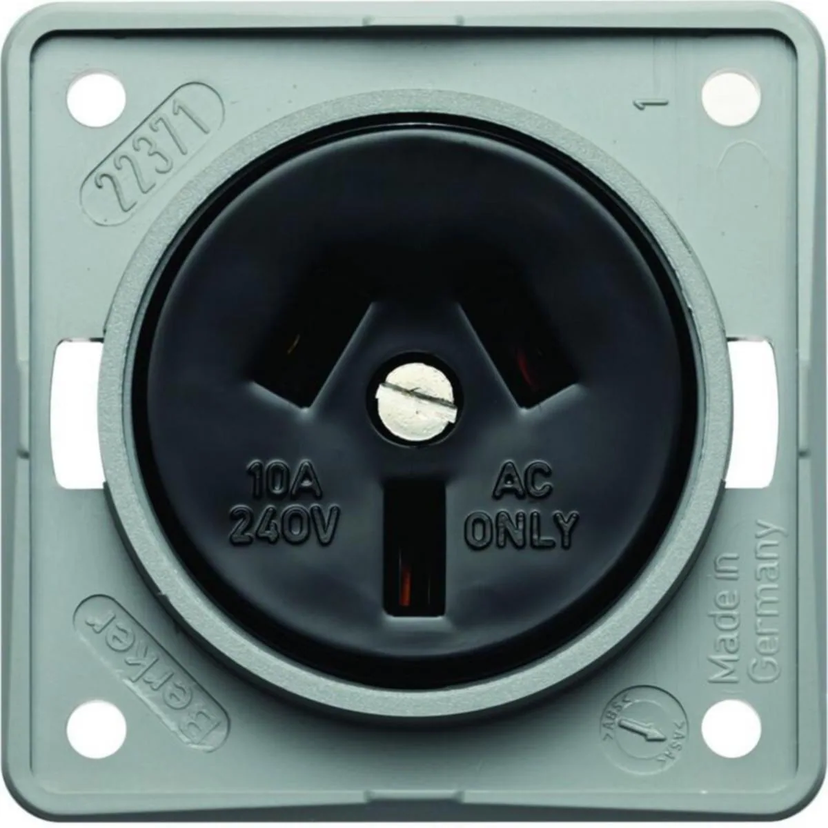 Pistorasia Hager Integro Flow 1AUS/10A/250V UKR gray