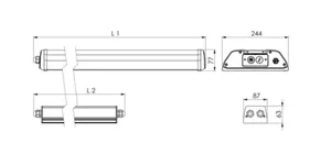 Teollisuusvalaisin suljettu Greenled SIGMA GEN3 PRO - TEOLLISUUSVALAISIN GREENLED IP65 205W TA60 ED 840 DALI G