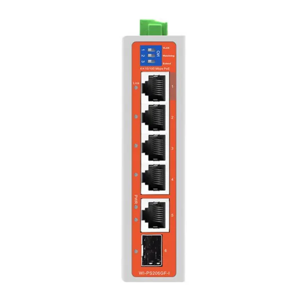 Ethernet kytkin Wi-Tek 4FE(POE)+1GE+1SFP, DIN