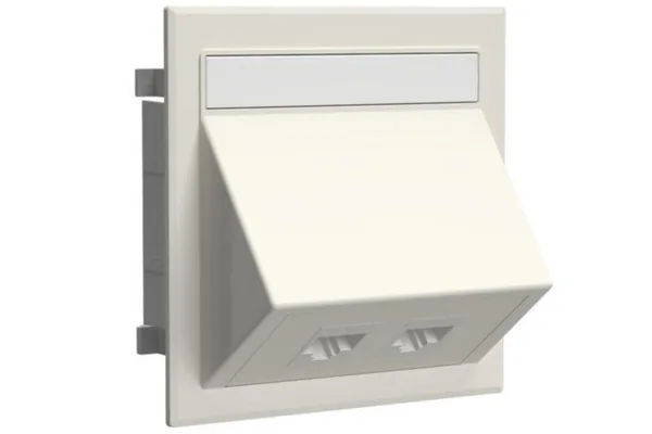 Kanavadatarasia Stago Keystone Cat6 2XRJ45 VINO VALKOINEN