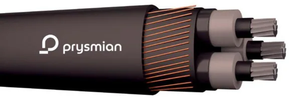 Keskijännitekaapeli Prysmian Afumex AHXCMK-HF B2CA 3X95/25 20KV