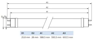 LED-valoputki T8 Philips Master LEDtube - LED-VALOPUTKI T8 MASTER LED T8 600MM 865 1050LM 8W EM230V