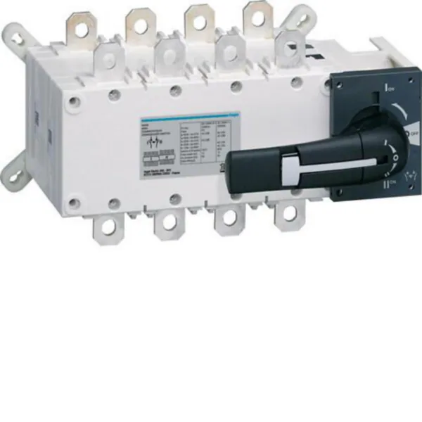Verkonvaihtokytkin Hager HI456 4N 1-0-2 400A 690VAC