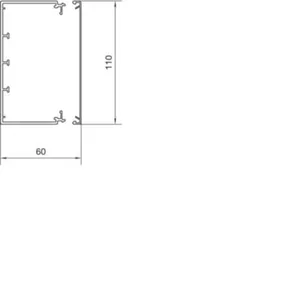 Asennuskanava Hager Tehalit.LFE - ASENNUSKANAVA TEHALIT.LFE LFE60110 PVC 60X110X2000 LVA