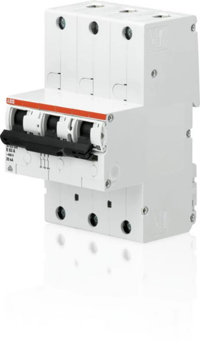 Johdonsuojakatkaisija ABB S750DR 3P E 63A