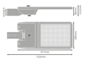 Katuvalaisin Ledvance Streetlight Flex - KATUVALAISIN STREETLIGHT FLEX SL FLEX 115W 740 RV25ST 2XZHAG