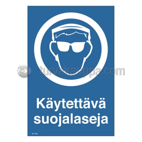 Merkintäkilpi SWM yleiset muovia KÄYTET. SUOJALASEJA 200x300 MU