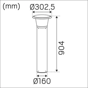 Pollarivalaisin Hide-a-lite Pave Pillar - POLLARIVALAISIN PAVE PILLAR IP65 1250LM 12W ANT TOP