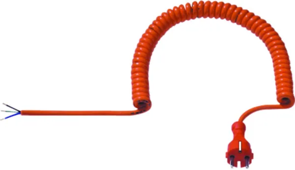 Spiraalikaapeli Bachmann pistokkeella H07BQ-F LIITÄNTÄJOHTO PUR SPIRAALI 3G1.5mm2 2.5m