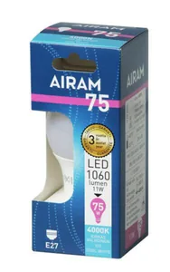 Vakiolamppu Airam Led A60 pahvipakkaus - VAKIOLAMPPU AIRAM LED A60 840 1060lm E27 OP
